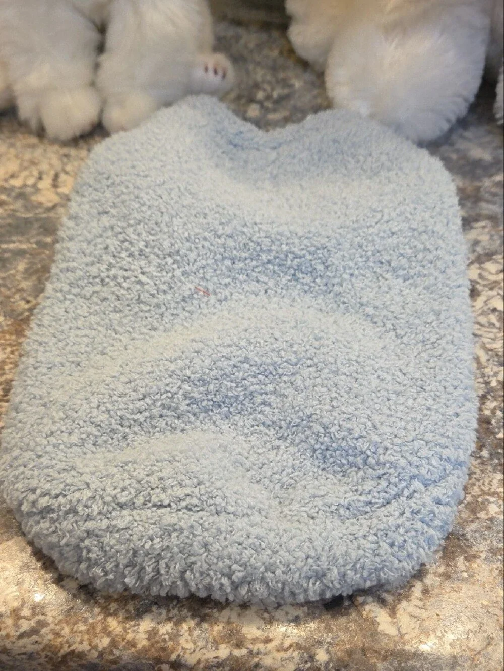 Light Blue Plush Dog Sweater - Cozy Sherpa Pet Sweater